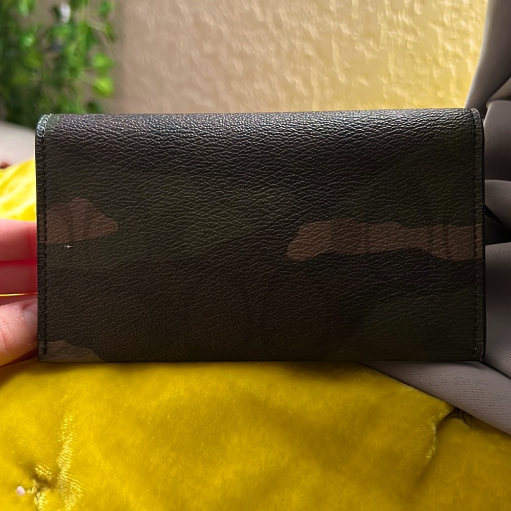 Coach camouflage wallet 5.75” wide 3.25” tall